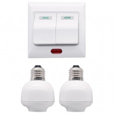 Διακόπτης RF Ασύρματου Ελέγχου On-Off  για 2 Ντουί Ε27